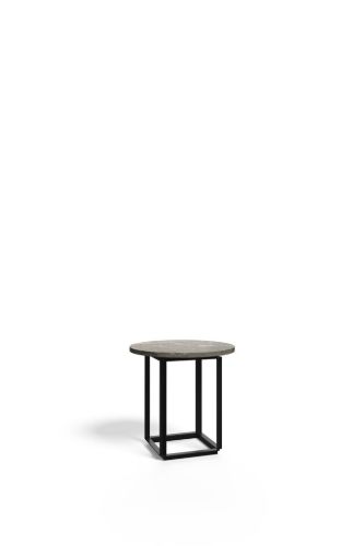 New Works Florence Beistelltisch Ø: 50 cm – Gris Du Marais / Eisenschwarz