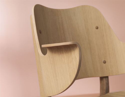 Warm Nordic Gesture Stuhl SH: 46 cm - Eiche/Anthrazit