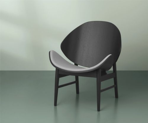 Warm Nordic The Orange Lounge Chair SH: 38 cm – Schwarz/Grau