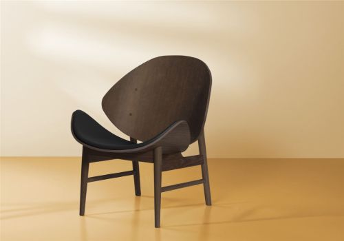 Warm Nordic The Orange Lounge Chair SH: 38 cm – Geräuchert/Schwarz