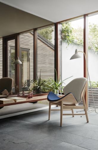 Warm Nordic The Orange Lounge Chair SH: 38 cm – Eiche/Grau