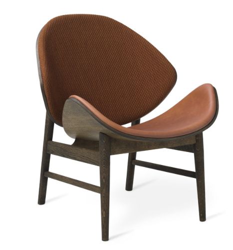 Warm Nordic The Orange Lounge Chair SH: 38 cm - Smoked/Brown/Camel