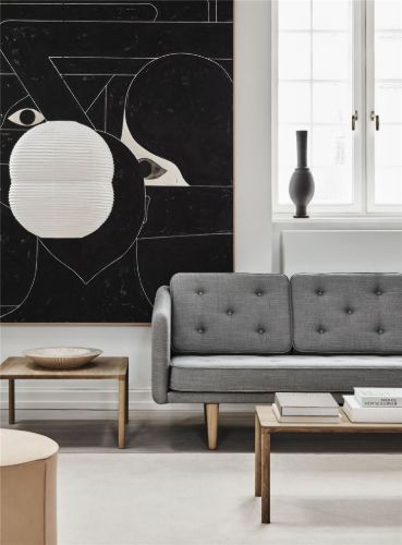 Fredericia Furniture 2002 Nr. 1 2 Pers. Sofa L: 143 cm – Bardal 110/Seifenbehandelte Eiche