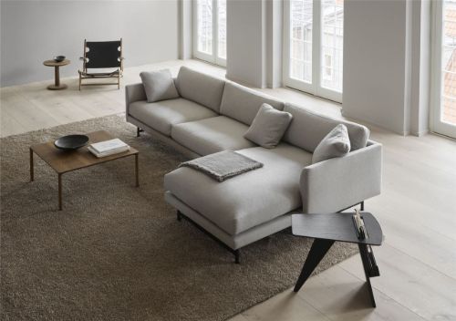 Fredericia Furniture 5625 Calmo 3 Pers. Sofa mit Chaiselongue 80 L: 250 cm – Sunniva 717/lackierte Eiche