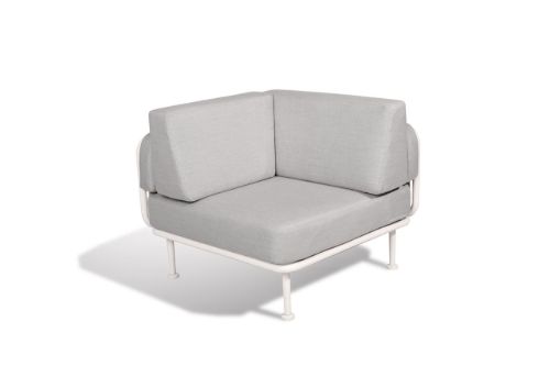 Mindo 100 Lounge-Eckmodul SH: 39,5 cm – ML00549 Off White