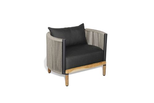 Mindo 107 Lounge Chair SH: 38,5 cm - Dunkelgrau