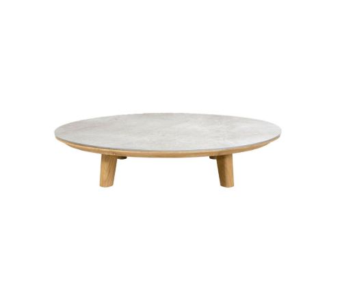 Cane-line Outdoor Aspect Sofabord Ø: 144 cm - Fossil Grey Keramik/Teak