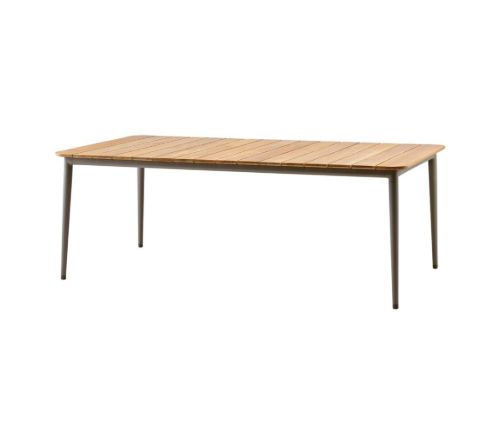 Cane-line Outdoor Core Spisebord 210x90 cm - Taupe Aluminium/Teak