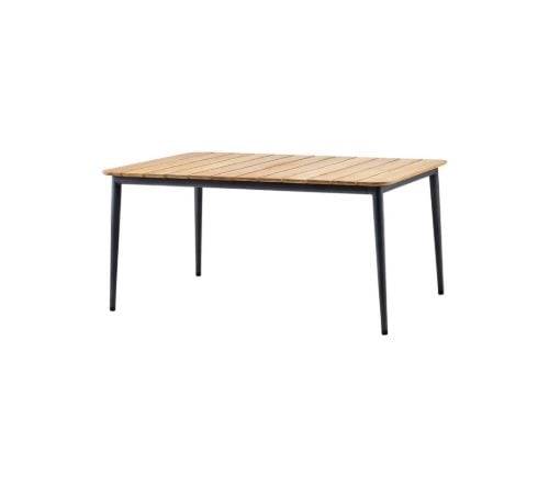 Cane-line Outdoor Core Spisebord 160x90 cm - Lava Grey Aluminium/Teak