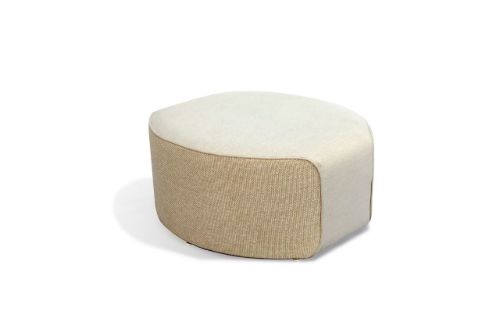 Mindo 108 Pouf Groß 74,5x65,5x35 cm - Weiß Beige