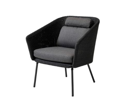 Cane-line Outdoor Mega Dining Stol inkl. AirTouch Hyndesæt SH: 48 cm - Grey/Graphite Weave