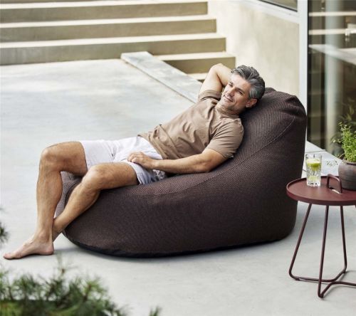 Cane-line Outdoor Cozy Sitzsack Stühl 100x140 cm - Dunkles Bordeaux