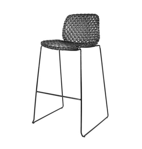 Cane-line Outdoor Vibe Stabelbar Barstol SH: 74 cm - Graphite/Black Weave