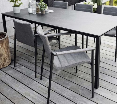 Cane-line Outdoor Core Chair mit Armlehnen SH: 46 cm - Grau