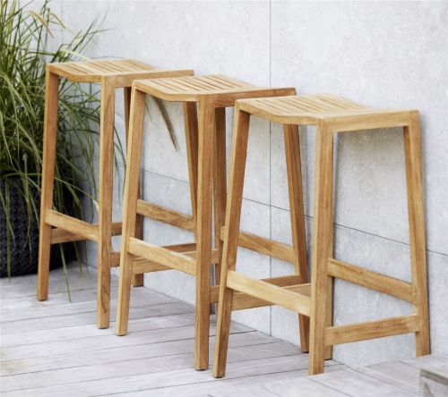 Cane-line Outdoor Flip Barhocker H: 65 cm - Teak