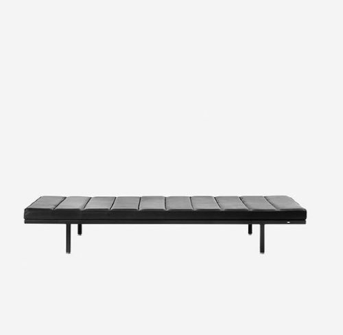 Vipp 461 Daybed B: 200 cm – Schwarz/Schwarzes Leder
