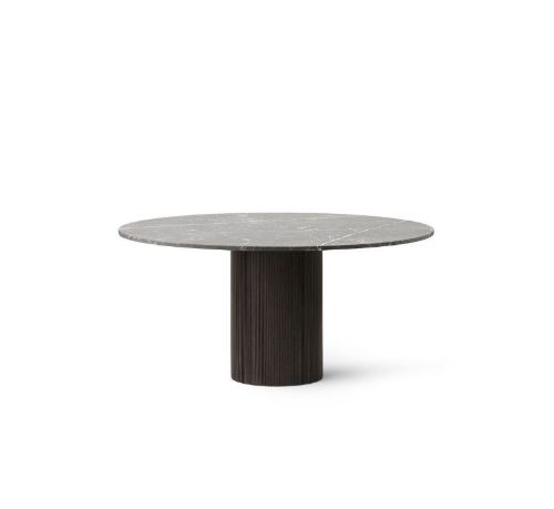 Vipp 495 Cabin Round Table Ø: 150 cm - Dark Oak/Grey Marble