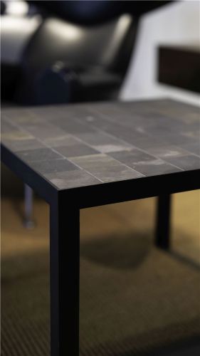 Rübner Couchtisch 44x44x45 cm - Schiefer/Graphit