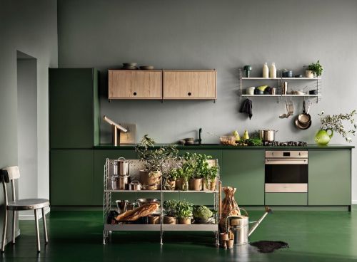 String Furniture Schrank mit Klapptüren 78x42 cm - Hvid