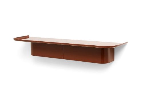 HAY Korpus Shelf 7 Hooks L 90x25x14 cm - Brick Red
