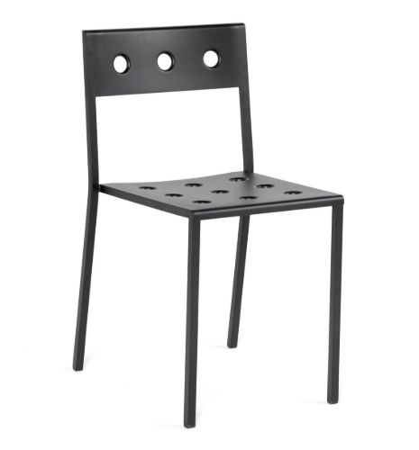 Udgået hos lev. HAY Balcony Chair SH: 46 cm - Anthracite  OUTLET
