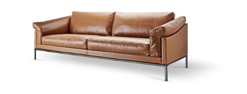 Eva Solo Crush Sofa 3 Personen B: 222 cm – ENVY Cognac 20320 Leder