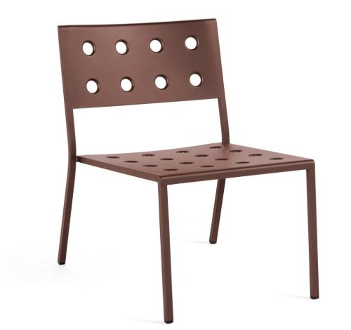 Udgået hos lev. HAY Balcony Lounge Chair SH: 39 cm - Iron Red OUTLET