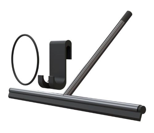 FROST NOVA2 Bruseskraber m. holder B: 34 cm - Børstet Sort