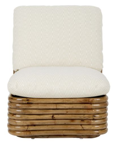 GUBI Bohemian 72 Lounge Chair SH: 43 cm – Rattan/Chevron 002