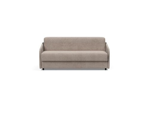 Innovation Living Eivor 140 Schlafsofa mit Federkernmatratze – Schwarze Eiche/Cordufine Beige