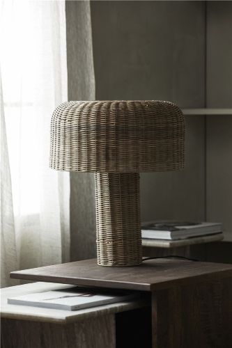 Nordal ATUM Tischlampe – H: 50 cm – Korbrohr