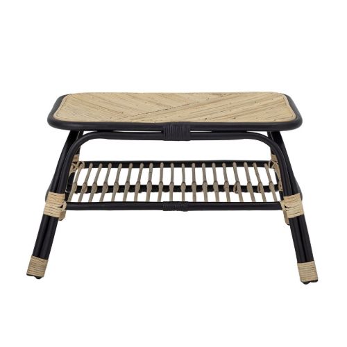 Bloomingville Loue Sidebord 79x54 cm - Rattan/Sort