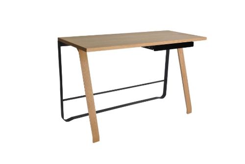 Bent Hansen Hemingway Skrivebord m. Opladerstation & Skuffe L: 120 cm - Matlakeret Eg