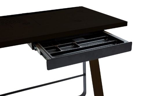 Bent Hansen Hemingway Schreibtisch mit Ladestation und Schublade L: 120 cm – Lackierte Eiche/Schwarzes Linoleum