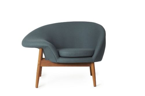 Warm Nordic Fried Egg Loungestol Venstre SH: 40 cm - Petrol