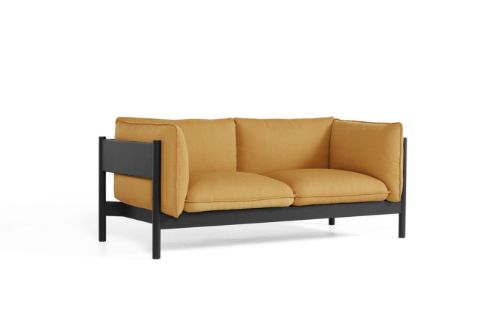 HAY Arbour 2 Seater B: 180 cm - Vidar 472 / Black Waterbased Lacquered Solid Beech