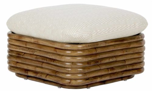 GUBI Bohemian 72 Ottoman 70x70 cm - Rattan/Chevron 002