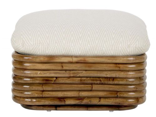 GUBI Bohemian 72 Ottoman 70x70 cm - Rattan/Chevron 002