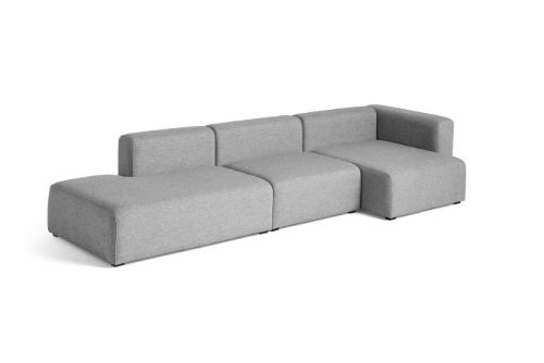 HAY Mags 3 Seater Combination 5 L: 338 cm - Right End - Hallingdal 130/Black Stained Beech