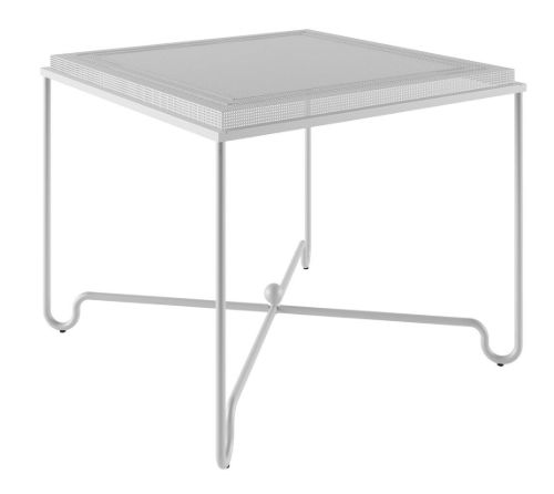 GUBI Tropique Esstisch 90x90 cm - Weißer Stahl