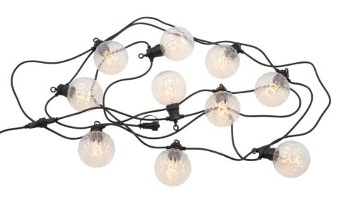 Sirius Luke Starter Sæt Lyskæde 10 LED Pærer - Klar/Sort