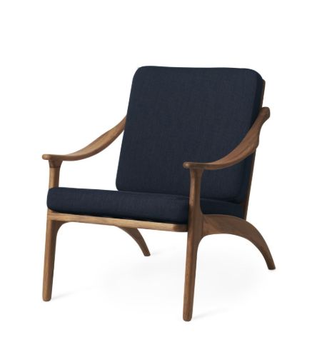 Warm Nordic Lean Back Lounge Chair SH: 41 cm - Teak/Granite Grey