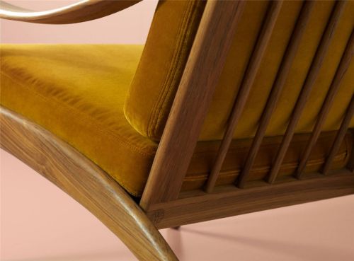 Warm Nordic Lean Back Lounge Chair SH: 41 cm – Teak/Bernstein