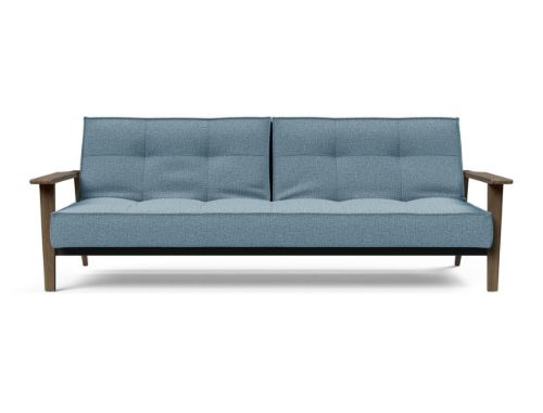 Innovation Living Splitback Frej Sofa Bed B: 232 cm - Smoked Oak/525 Mixed Dance Light Blue