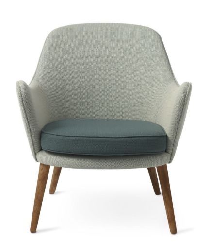 Warm Nordic Dwell Lounge Chair SH: 46 cm - Light Cyan/Dark Cyan
