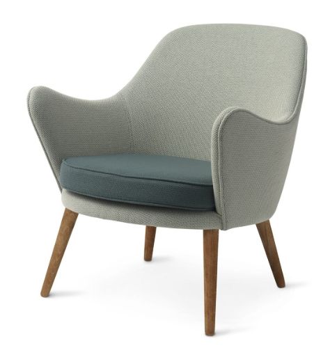 Warm Nordic Dwell Lounge Chair SH: 46 cm – Helles Cyan/Dunkles Cyan