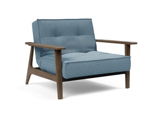 Innovation Living Splitback Frej Stuhl B: 112 cm – Räuchereiche/525 Mixed Dance Hellblau