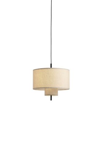 New Works Margin Pendelleuchte Ø: 50 cm - Beige/Schwarz
