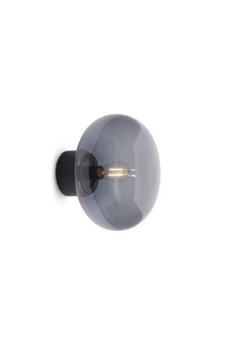 New Works Karl-Johan Wall Lamp - Black stained oak/Smoked Glass