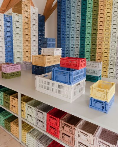 HAY Color Crate Recycled S 10,5x17x26,5 cm - Powder OUTLET
